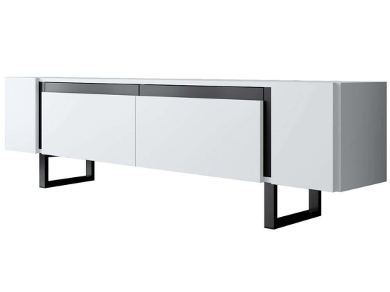 Έπιπλο Τηλεόρασης Yildiz 618BLY1276 180x30x50cm White-Black