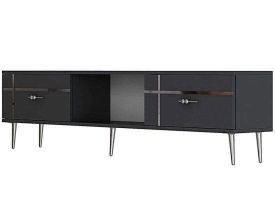 Έπιπλο Τηλεόρασης Line 475OLV3060 150x29,6x40,6cm Anthracite-Silver