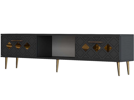 Έπιπλο Τηλεόρασης Dome 475OLV3071 150x29,6x40,6cm Anthracite-Gold