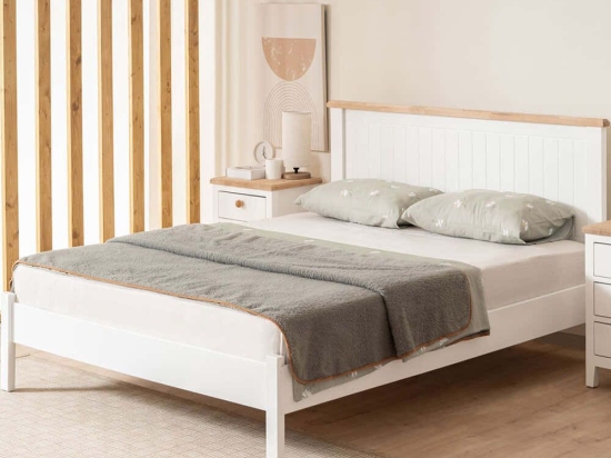 Κρεβάτι Blink Modern Country (Για Στρώμα 120x200cm) 524ADS1501 120x200x98cm White Ημίδιπλο