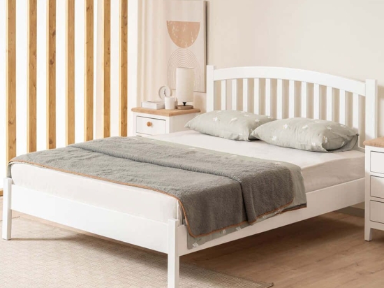 Κρεβάτι Nil Modern Country (Για Στρώμα 120x200cm) 524ADS1511 120x200x98cm White Ημίδιπλο