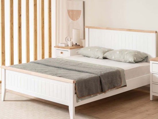Κρεβάτι Uren Modern Country (Για Στρώμα 120x200cm) 524ADS1515 120x200x98cm White Ημίδιπλο