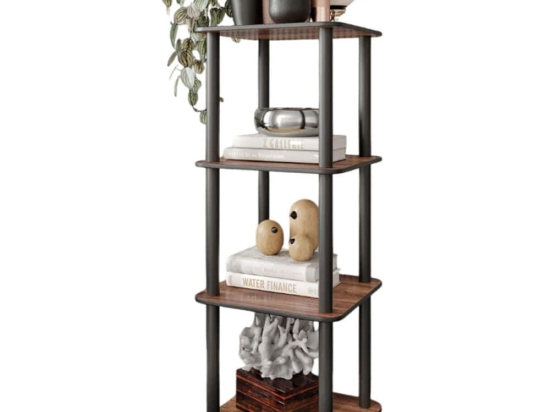 Ραφιέρα Δαπέδου 282PTR1136 34x34x106cm Walnut