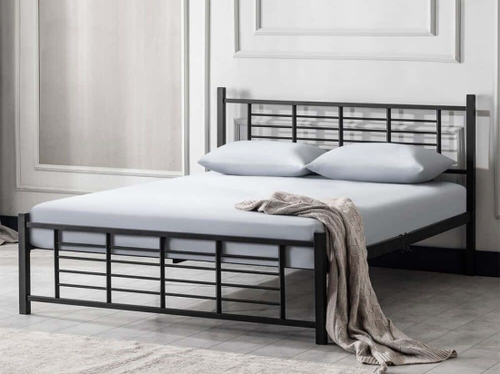 Κρεβάτι K01 (Για Στρώμα 120x200cm) 319HBV1146 120x200x95cm Black Ημίδιπλο