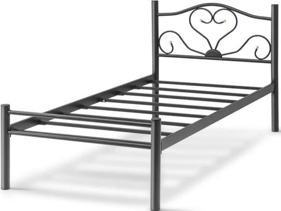 Κρεβάτι K50 (Για Στρώμα 90x200cm) 319HBV1173 90x200x95cm Black Μονό