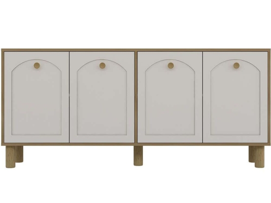 Μπουφές Simple Bohem 475OLV3133 180x35x78,6cm Oak-White Μοριοσανίδα, Μελαμίνη