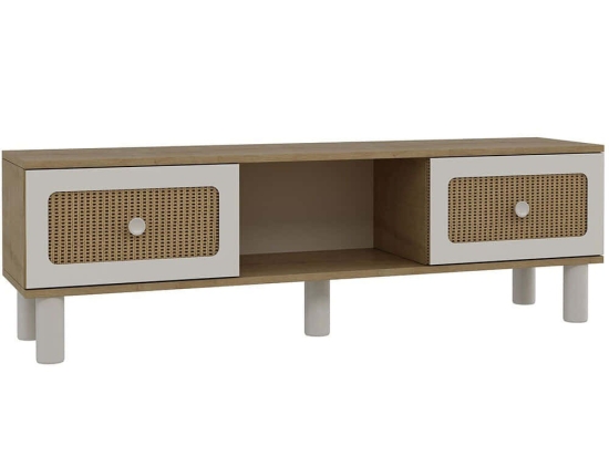 Έπιπλο Τηλεόρασης Rosalinda Bohem 475OLV1469 150x29,6x40,6cm Oak-White