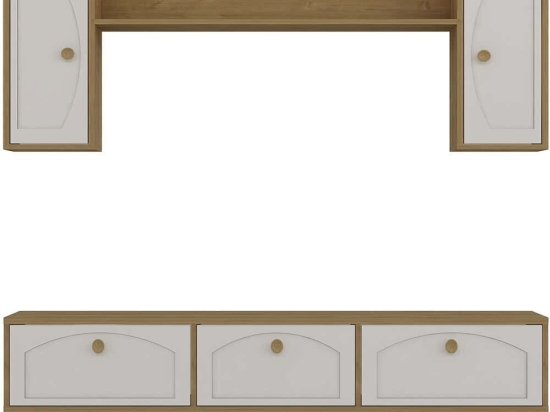 Σύνθεση Τηλεόρασης Simple Bohem 475OLV1480 180x29,6x40,6cm Oak-White