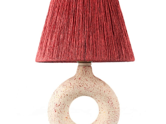 Φωτιστικό Επιτραπέζιο 687HMY1486 Φ25x40cm 1xE27 40W Beige-Red Opviq