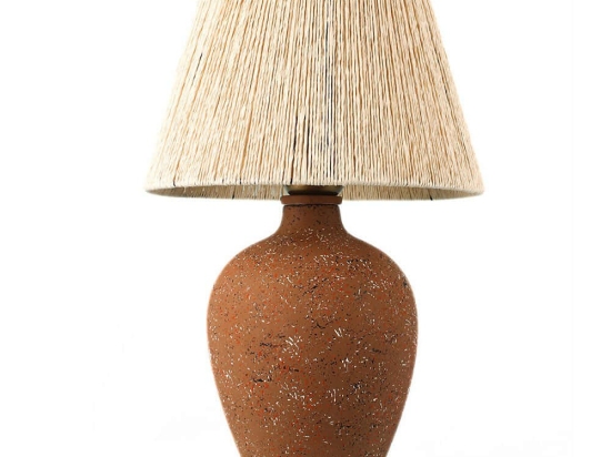 Φωτιστικό Επιτραπέζιο 687HMY1493 Φ25x45cm 1xE27 40W Brown-Cream Opviq