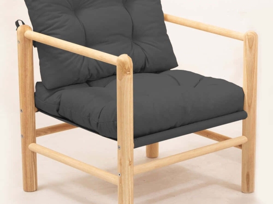 Πολυθρόνα 644MYD1167 51x51x86cm Anthracite