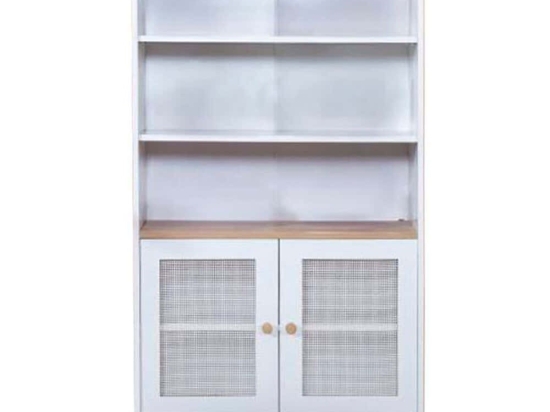 Βιβλιοθήκη Calvin 277WLN1116 90x41x158cm White-Oak