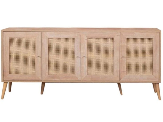 Μπουφές Calvin 277WLN1118 180x41x80cm Oak Μοριοσανίδα, Μελαμίνη