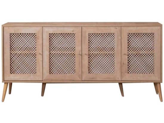 Μπουφές Goose 277WLN1119 180x41x80cm Oak Μοριοσανίδα, Μελαμίνη