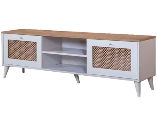Έπιπλο Τηλεόρασης Goose 277WLN1136 180x55x41cm White-Oak