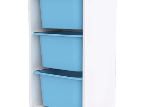 Συρταριέρα Παιδική Bronz 768ESL1111 45x30x90cm White-Blue