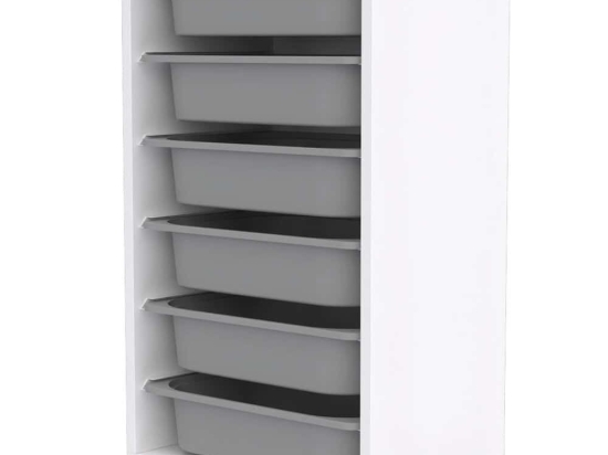 Συρταριέρα Παιδική Bronz 768ESL1115 45,5x30x83cm White-Grey