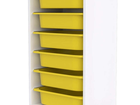 Συρταριέρα Παιδική Bronz 768ESL1118 45,5x30x83cm White-Yellow