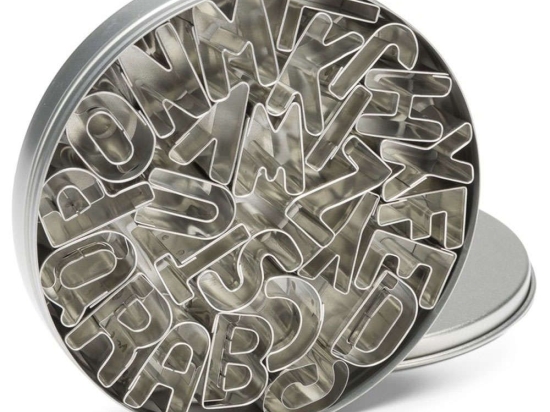 Κουπ Πατ Αλφάβητο (Σετ 26Τμχ) 221.01956 2,5x1,5cm Inox Patisse Μέταλλο