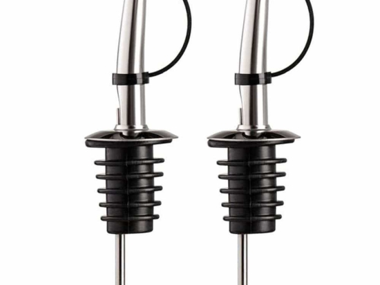 Πώμα Ροής (Σετ 2Τμχ) 18584606 Inox-Black Vacu Vin Ανοξείδωτο Ατσάλι