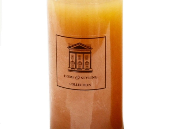 Κερί Marble 06-1816 Y13cm Orange Παραφίνη
