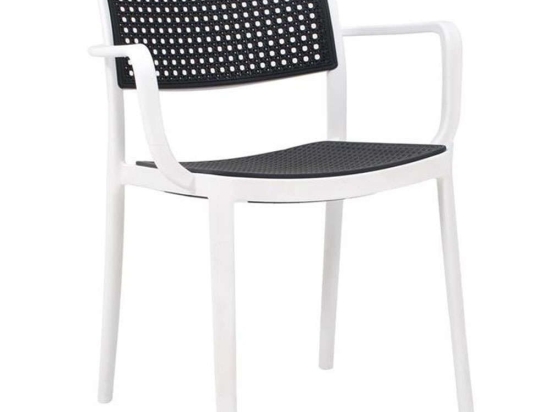 Πολυθρόνα Olesia 875-124-047 56x43x81cm White-Anthracite