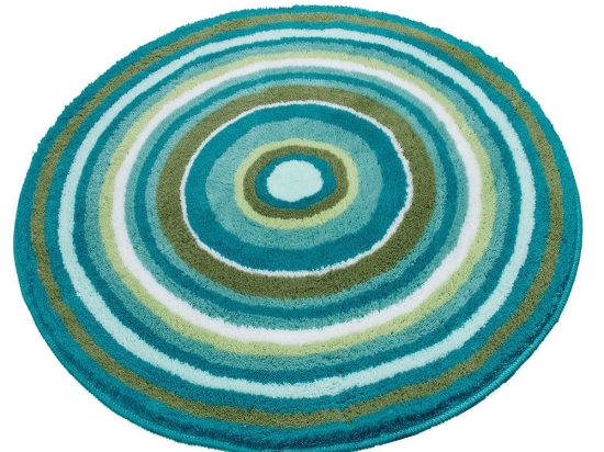 Πατάκι Μπάνιου Mandala 9105 Round Turquoise Kleine Wolke Φ100 Acrylic