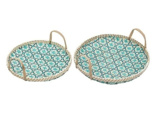 Δίσκοι Στρογγυλοί (Σετ 2Τμχ) 63032 30/36cm Blue-Multi Ladelle Bamboo