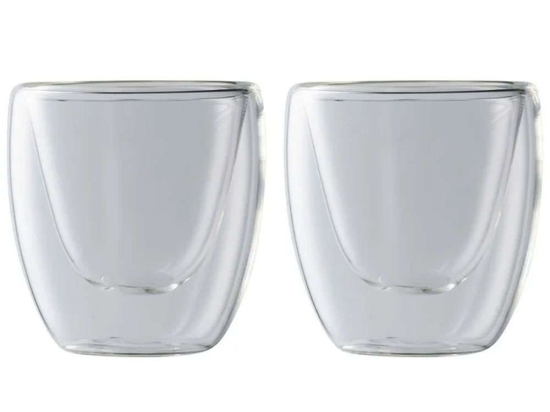 Ποτήρια Espresso Διπλού Τοιχώματος Blend (Σετ 2Τμχ) GU0027 80ml Clear Maxwell&Williams Γυαλί