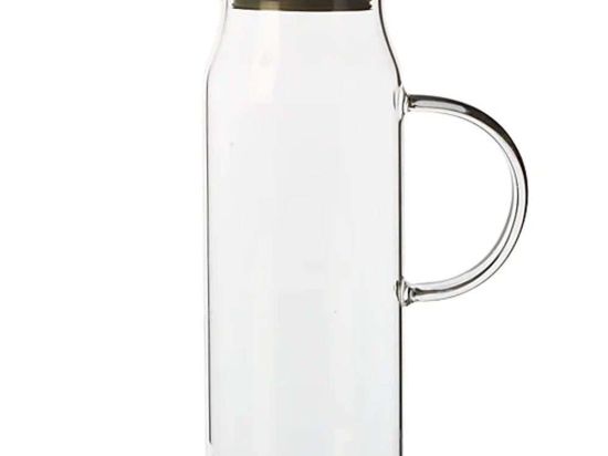 Kανάτα Με Καπάκι Blend GU0046 1,5lt Inox-Clear Maxwell&Williams Ατσάλι,Γυαλί