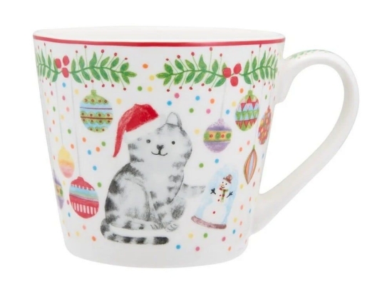 Χριστουγεννιάτικη Κούπα Jolly Joy Joy Cat DX1405 400ml Multi Maxwell&Williams
