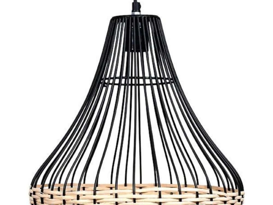 Φωτιστικό Οροφής 949-124-007 33x33cm 1xE27 60W Natural-Black