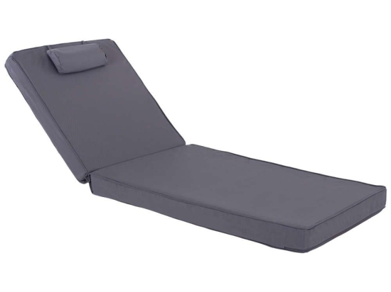 Μαξιλάρι Ξαπλώστρας Sifnos HM11237.30T 600gr/M2 2x1 194x70x11cm Grey