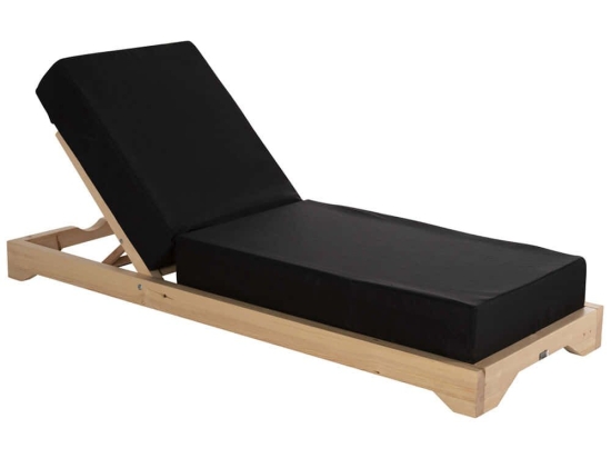 Ξαπλώστρα Με Πόδι & Μαξιλάρι Ikaria HM10623.01 80x208x32-100cm Natural-Black