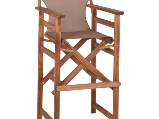 Σκαμπό Σκηνοθέτη Λήμνος HM10374.04 58x58x118cm Walnut-Moca