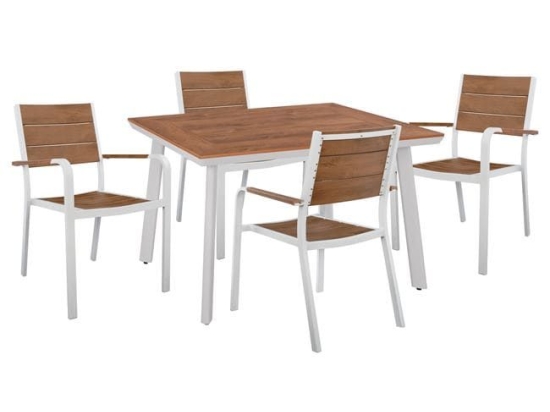 Τραπεζαρίας Σετ 5Τμχ White HM10459 4 Θέσεων