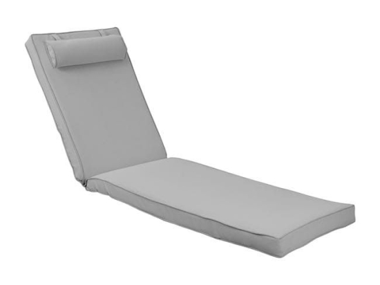 Μαξιλάρι Ξαπλώστρας Chios Grey HM11236.10P 196(117+1+78)x58x8 εκ