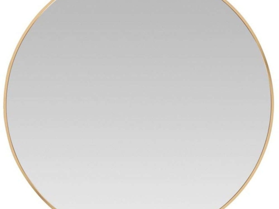 Καθρέπτης Τοίχου Gold Metal AH-AX73077 Φ70x3cm Gold Andrea House Μέταλλο,Γυαλί