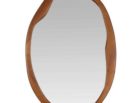 Καθρέπτης Τοίχου AH-AX73080 60x2,5x90cm Brown Andrea House Mdf,Γυαλί