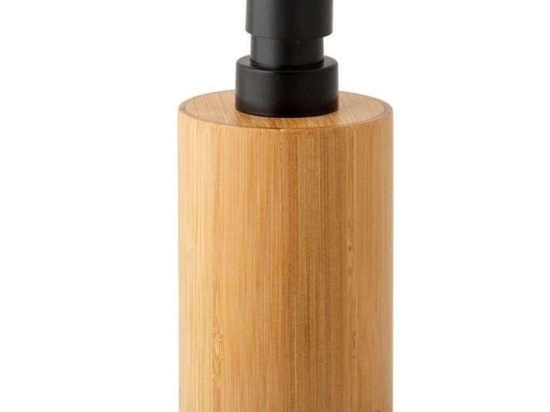 Δοχείο Κρεμοσάπουνου Bamboo LBTAH-BA70074  Φ7x16,5cm 150ml Natural-Black Andrea House Bamboo