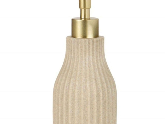 Δοχείο Κρεμοσάπουνου LBTAH-BA72034 Φ7,5x18,5cm 300ml Multi Andrea House Polyresin,Ξύλο