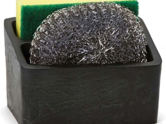 Θήκη Σφουγγαριού Slate LBTAH-CC21051 11,5x9,5x11cm Black Andrea House Πολυρεσίνη