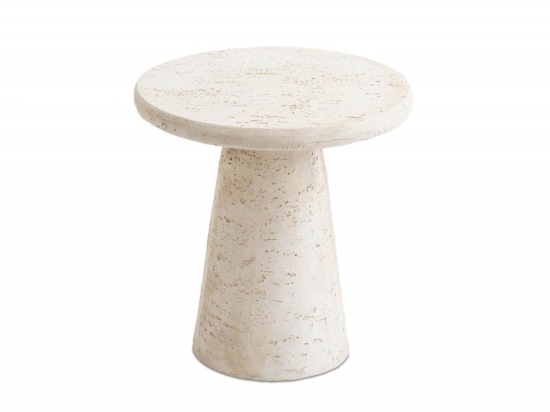 Τραπέζι Σαλονιού Travertine Effect AH-MU25077 Φ60x42cm Beige