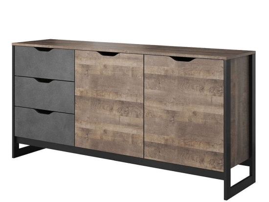 Μπουφές Arden 161x78,6x39,6cm Natural-Anthracite Ξύλο
