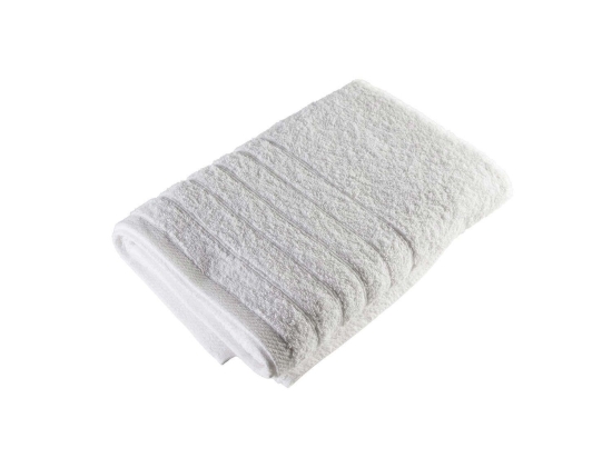 Πετσέτα Ξενοδοχείου Με Ρίγες White 100% Cotton 400gsm Σώματος 70x140cm 100% Βαμβάκι