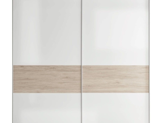 Ντουλάπα Δίφυλλη Jupiter A_24116_JP 215x225x62cm White-Natural Δίφυλλη