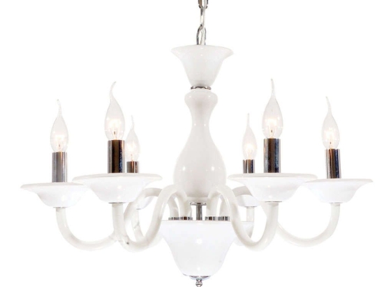 Φωτιστικό Οροφής CX10176P Φ65x120cm 6xE14 40W White Aca