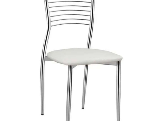Καρέκλα Elvira HM0025.01 40x44x83 Με Κάθισμα Από White Pu Μέταλλο,Τεχνόδερμα