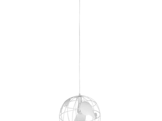 Φωτιστικό Οροφής Earth 01664 1xΕ27 Με Πλέγμα Φ40x40cm White GloboStar