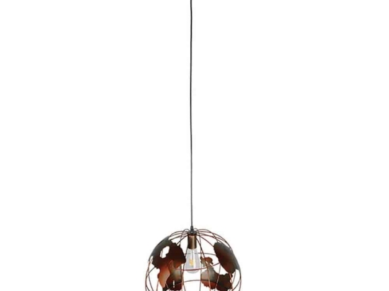 Φωτιστικό Οροφής Earth 01665 1xΕ27 Με Πλέγμα Φ40x40cm Rust GloboStar